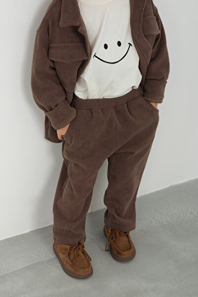 Mioma Kids Kadife Pantolon Kahve