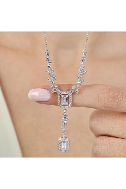 Mia Vento Pırlanta Montür Mutluluk Işıltısı Gümüş Kolye