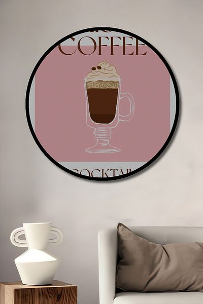 Teona Ahşap Cafea irlandeză din lemn MDF rotund decorativ pentru casă, pictură murală la locul de muncă