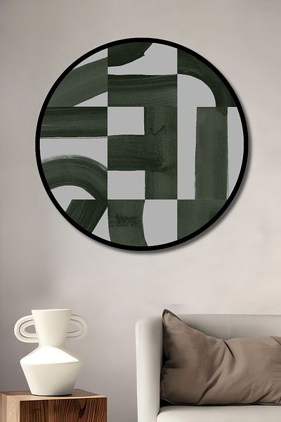 Teona Ahşap Linii Moderne Lemn MDF Rotund Decorativ Acasă, Locul de Muncă Pictură Perete