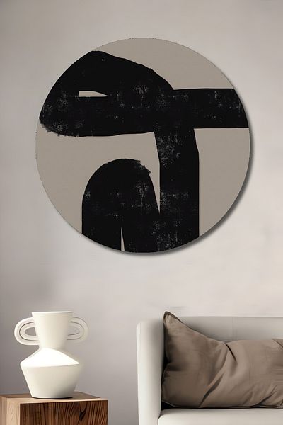 Teona Ahşap Acasă rotundă din lemn MDF decorativ minimalist abstract, pictură murală la locul de muncă