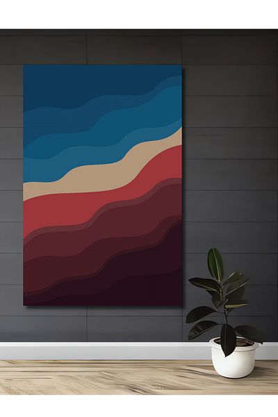 Teona Ahşap Waves Colorate Decorativ Lemn MDF Dreptunghi Acasă, Locul de Muncă Pictură Perete