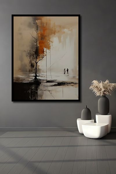 Teona Ahşap Silent Walk Decorativ Lemn MDF Dreptunghi Acasă, Locul de Muncă Pictură Perete