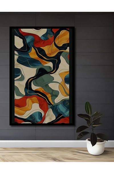 Teona Ahşap Waves Colorate Decorativ Lemn MDF Dreptunghi Acasă, Locul de Muncă Pictură Perete