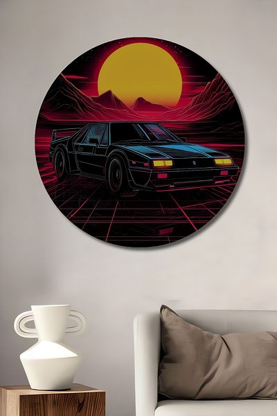 Teona Ahşap Retro Night Race Decorativ Lemn MDF Rotund Acasă, Locul de Muncă Pictură Perete