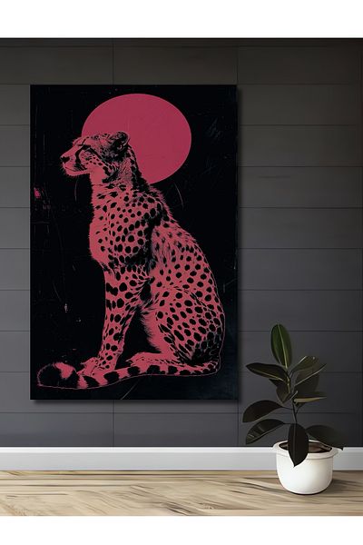Teona Ahşap Pink Pars Decorativ Lemn MDF Dreptunghi Acasă, Locul de Muncă Pictură Perete