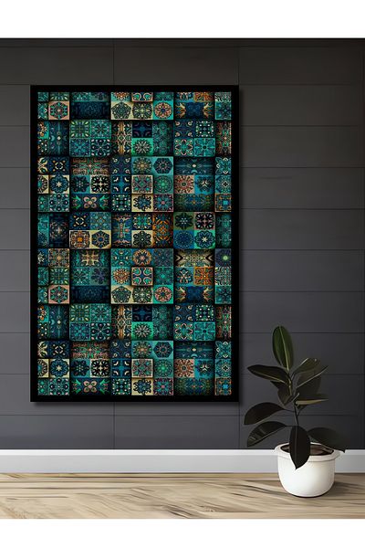 Teona Ahşap Modele etnice Lemn MDF dreptunghiular decorativ pentru casa, locul de munca pictura pe perete