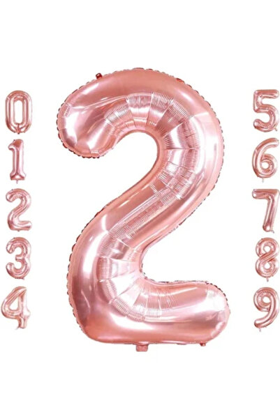 BALON DİYARI بالون رقائق الذهب الوردي بعمر سنتين مقاس 34 بوصة (76-82 سم)