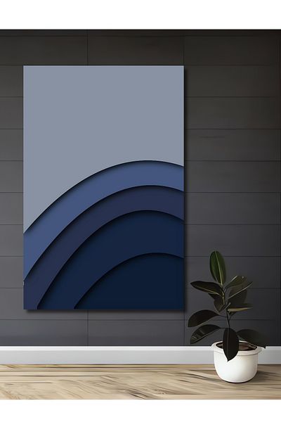 Teona Ahşap Modern Wave Abstract Lemn MDF Dreptunghi Acasă, Locul de muncă Pictură murală