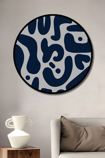 Teona Ahşap Model abstract decorativ din lemn MDF rotund pentru pictură de perete acasă, la locul de muncă