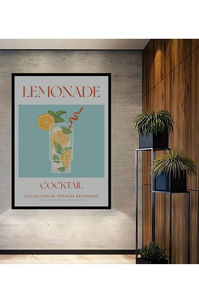 Teona Ahşap Cocktail de limonadă Decorativ Lemn MDF Dreptunghi Acasă, Loc de Muncă Pictură Perete