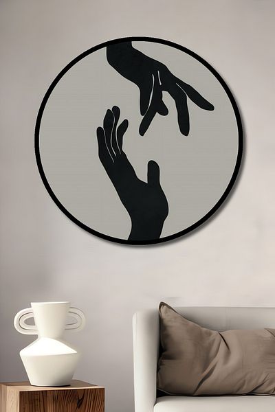 Teona Ahşap Mână de ajutor Decorativ Lemn MDF Rotund Acasă, Locul de Muncă Pictură Perete