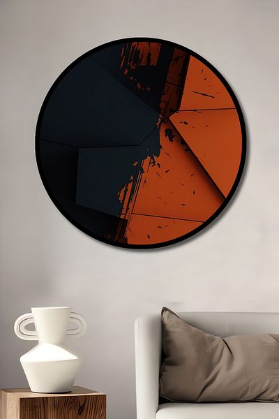 Teona Ahşap Dinamic Geometric Modern Lemn MDF Rotund Acasă, Locul de Muncă Pictură Perete