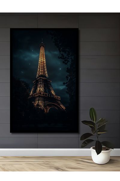 Teona Ahşap Turnul Eiffel Lemn MDF Dreptunghi Decorativ Casa, Locul de Muncă Pictură Perete