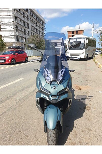 MOTOCAM SYM Adx 125 Siperlik Ön Cam 2023-2025 Uyumlu Model 62cm Füme Renkli 4mm