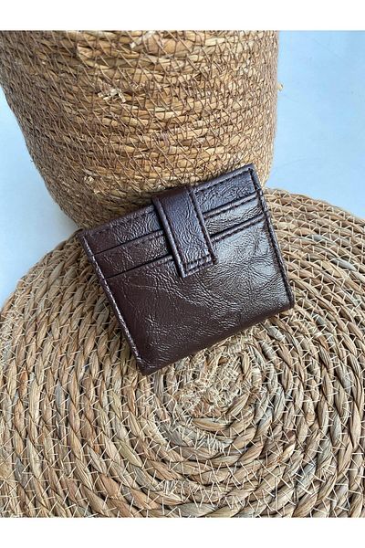 H&D COLLECTİON Портфейл с мека текстура за 8 карти и отделение за банкноти