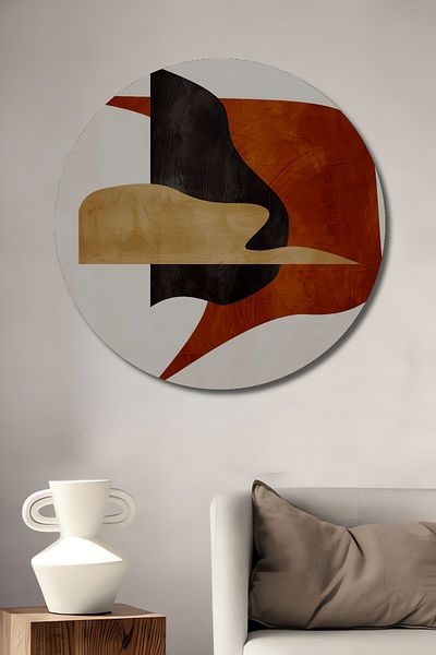 Teona Ahşap Abstracție Geometrică Lemn MDF Rotund Decorativ Acasă, Locul de Muncă Pictură Perete