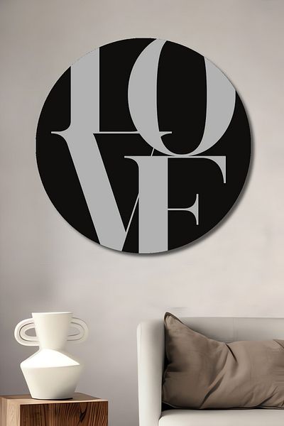 Teona Ahşap Love Written Decorativ Lemn MDF Rotund Acasă, Locul de Muncă Pictură Perete