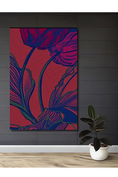 Teona Ahşap Lalele colorate decorative din lemn MDF dreptunghiular pentru casa, locul de munca pictura pe perete