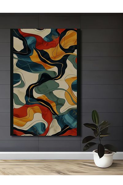 Teona Ahşap Waves Colorate Decorativ Lemn MDF Dreptunghi Acasă, Locul de Muncă Pictură Perete
