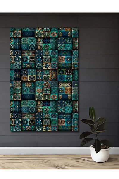Teona Ahşap Modele etnice Lemn MDF dreptunghiular decorativ pentru casa, locul de munca pictura pe perete