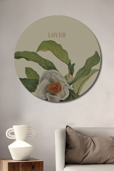 Teona Ahşap Flori albe Lemn MDF Rotund Decorativ Acasă, Locul de Muncă Pictură Perete