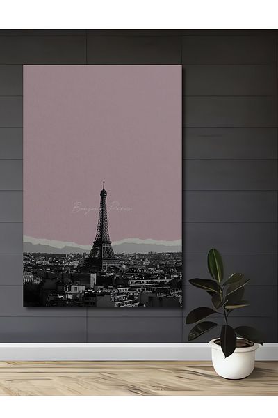Teona Ahşap Turnul Eiffel Decorativ Lemn MDF Dreptunghiular Casa, Locul de Muncă Pictură Perete