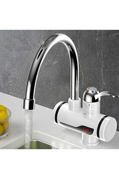 TechTic Elektrikli Ani Su Isıtıcı Musluk Sıcak Su Termal Şofben Banyo Mutfak Musluk Bataryası
