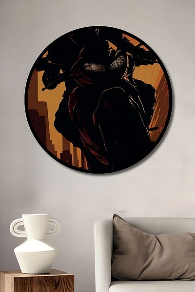 Teona Ahşap Quick Motorcyclist Lemn MDF Rotund Decorativ Acasă, Locul de Muncă Pictură Perete