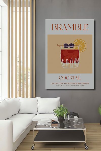 Teona Ahşap Bramble Cocktail Lemn MDF Dreptunghi Decorativ Acasă, Locul de Muncă Pictură Perete