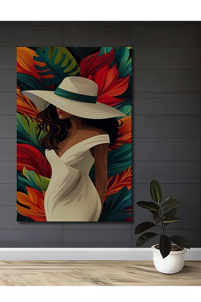 Teona Ahşap Tropical Elegance Decorativ Lemn MDF Dreptunghi Acasă, Locul de Muncă Pictură Perete