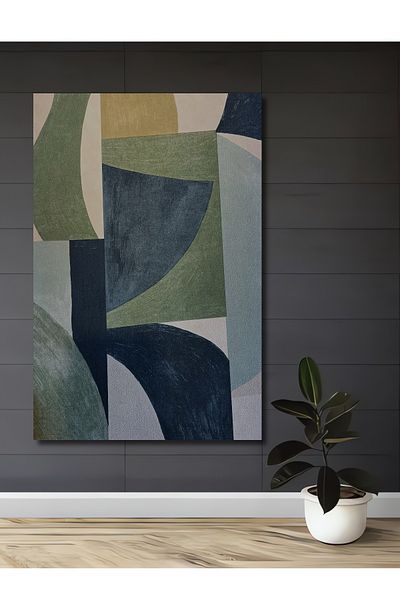 Teona Ahşap Abstracție Geometrică Decorativă Lemn MDF Dreptunghi Acasă, Locul de Muncă Pictură Perete