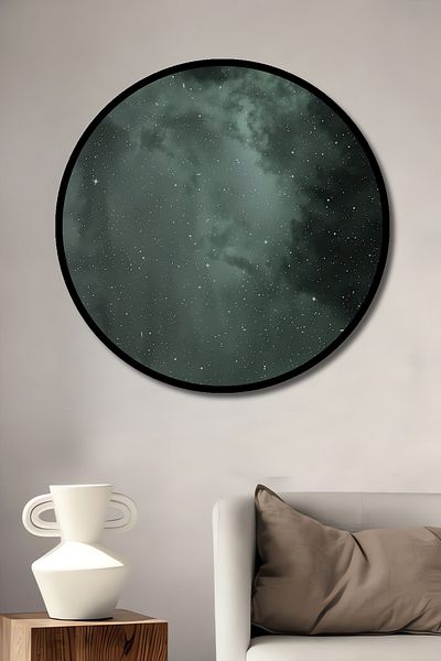 Teona Ahşap Cosmic Clouds Lemn MDF Rotund Decorativ Acasă, Locul de Muncă Pictură Murală