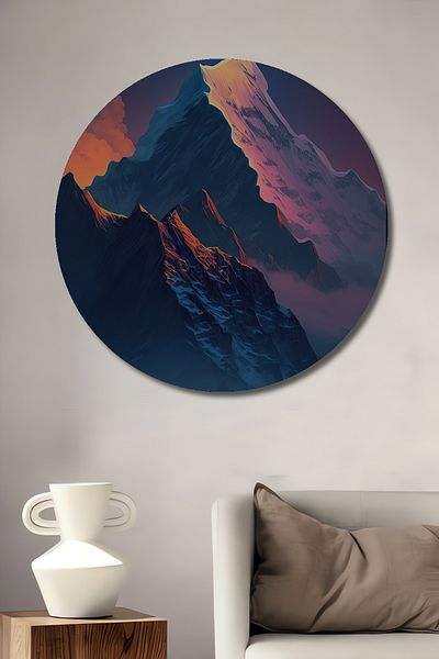 Teona Ahşap Încântător Peak Decorativ Lemn MDF Rotund Acasă, Locul de Muncă Pictură Perete