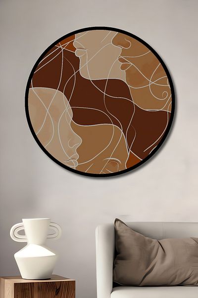 Teona Ahşap Portrete Zen Decorative Lemn MDF Rotund Acasă, Locul de Muncă Pictură Perete