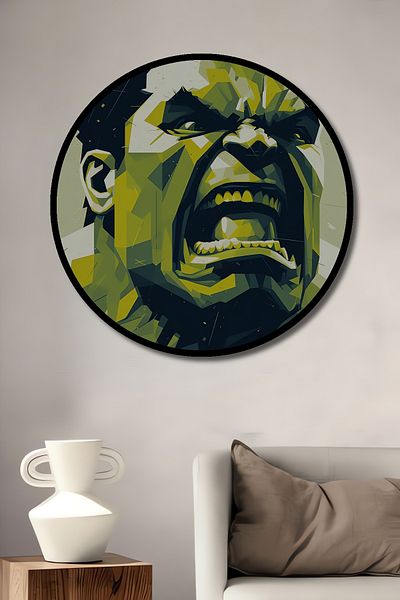 Teona Ahşap Hulk Decorativ Lemn MDF Casă Rotundă, Pictură Perete Loc de Muncă