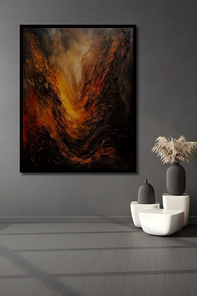 Teona Ahşap Flame Vulcano Decorativ Lemn MDF Dreptunghi Acasă, Locul de Muncă Pictură Perete
