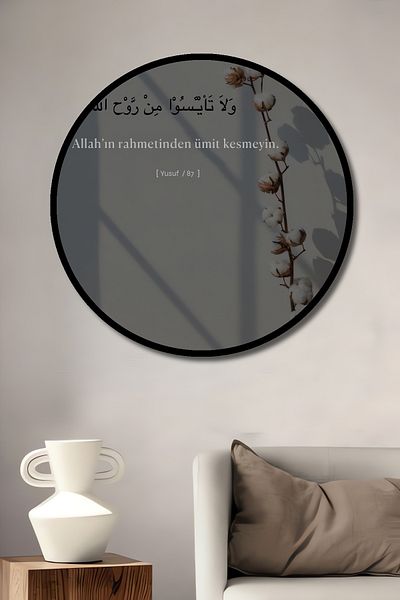 Teona Ahşap Inspirat Vers MDF din lemn rotund decorativ pentru casa, locul de munca pictura pe perete