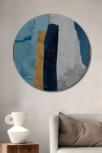 Teona Ahşap Modern Abstract Texture Decorativ Lemn MDF Rotund Acasă, Locul de Muncă Pictură de perete