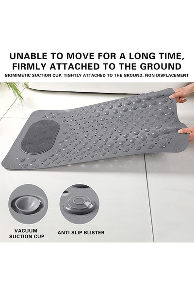 seahome Suction Cup Bathroom and Shower Anti-Slip, Shower Cabin Bathtub Suction Cup Bath Mat 36 X 69.5 cm
