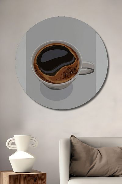 Teona Ahşap Americano Cafea Decorativ Lemn MDF Rotund Acasă, Locul de Muncă Pictură Perete