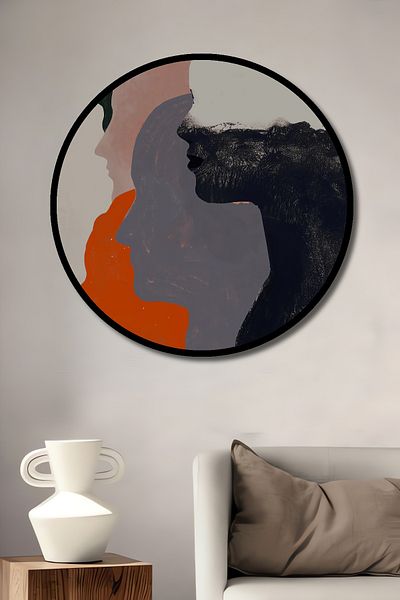 Teona Ahşap Siluete abstracte Decorative Lemn MDF Rotund Acasă, Locul de Muncă Pictură de perete