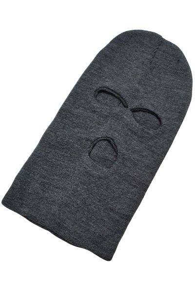 PAKER GİYİM Gray Winter 3-Eye Snow Mask