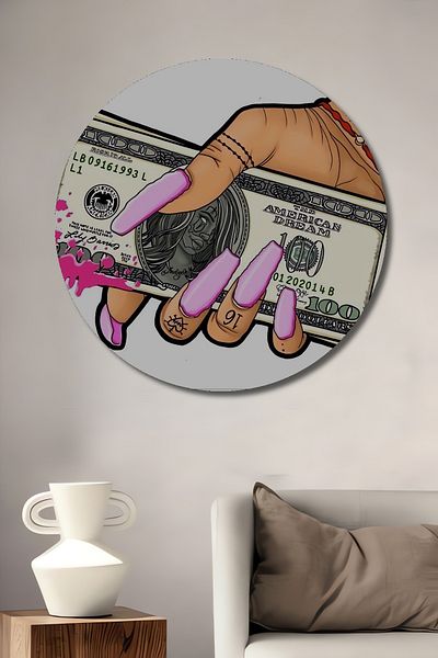 Teona Ahşap Cash Enthusiasts Decorativ Lemn MDF Rotund Acasă, Locul de Muncă Pictură Perete