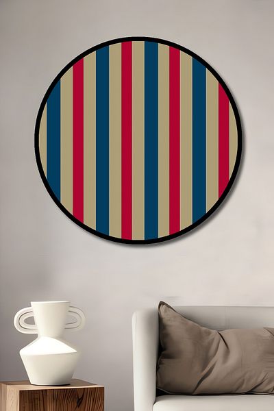 Teona Ahşap Linii colorate Lemn MDF Rotund Decorativ Acasă, Locul de Muncă Pictură Perete
