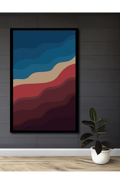 Teona Ahşap Waves Colorate Decorativ Lemn MDF Dreptunghi Acasă, Locul de Muncă Pictură Perete