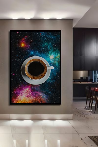 Teona Ahşap Cafea Cosmic Decorativ Lemn MDF Dreptunghi Acasă, Locul de Muncă Pictură Perete