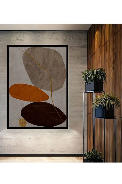 Teona Ahşap Abstrac Minimalist Lemn MDF Dreptunghi Decorativ Acasă, Locul de Muncă Pictură Perete