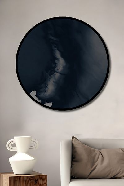 Teona Ahşap Acasă decorativă rotundă din lemn MDF abstract, pictură murală la locul de muncă