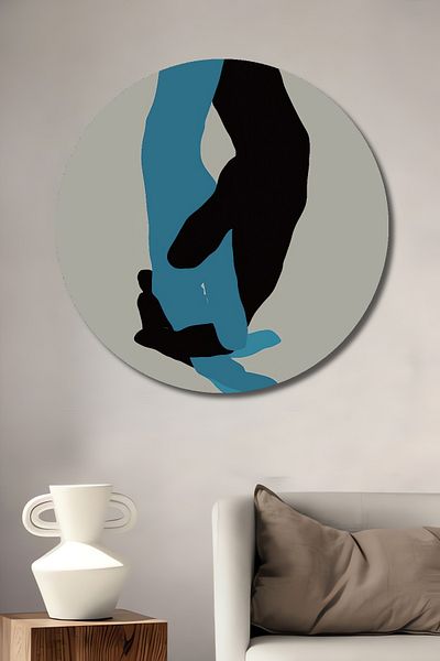 Teona Ahşap Tutku Dolunay Lemn MDF Rotund Decorativ Acasă, Locul de Muncă Pictură Murală